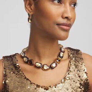 Chicos natural bib statement necklace